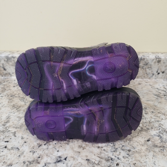Members Mark Polka Dot Light Up Girls Velcro Closure Girls Boots Size 11/12 - Picture 8 of 9